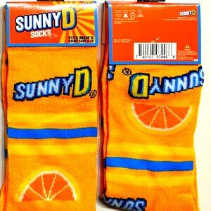 Men's Fashion Novelty Casual Fun SUNNY DELIGHT Crew SOCKS Size 6-12